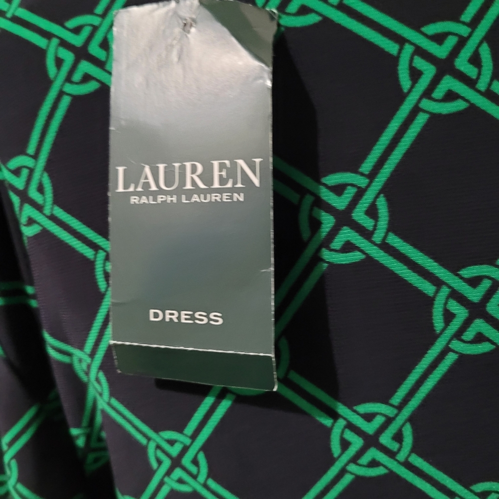 Lauren Ralph Lauren geometric pattern wrap dress sz 12 - Picture 10 of 11